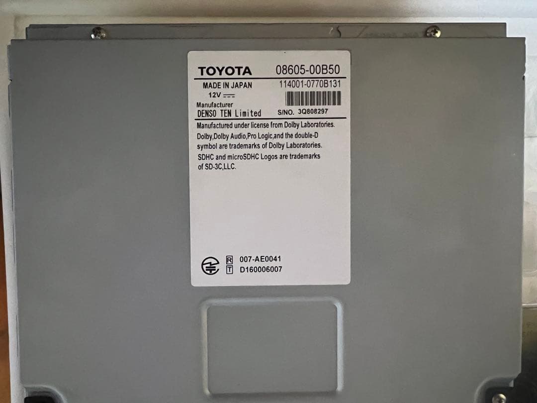 TOYOTA トヨタ　純正ナビ　SDナビ　NSZT-W68T 68ナビ　フルセグ