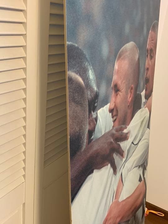 日韓W杯イングランド代表　D.ベッカム超特大写真記念パネル180cm×94cm