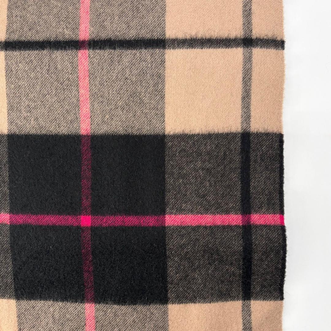 16226✨ジョンストンズ カシミヤ100% 大判ストール マフラー チェック