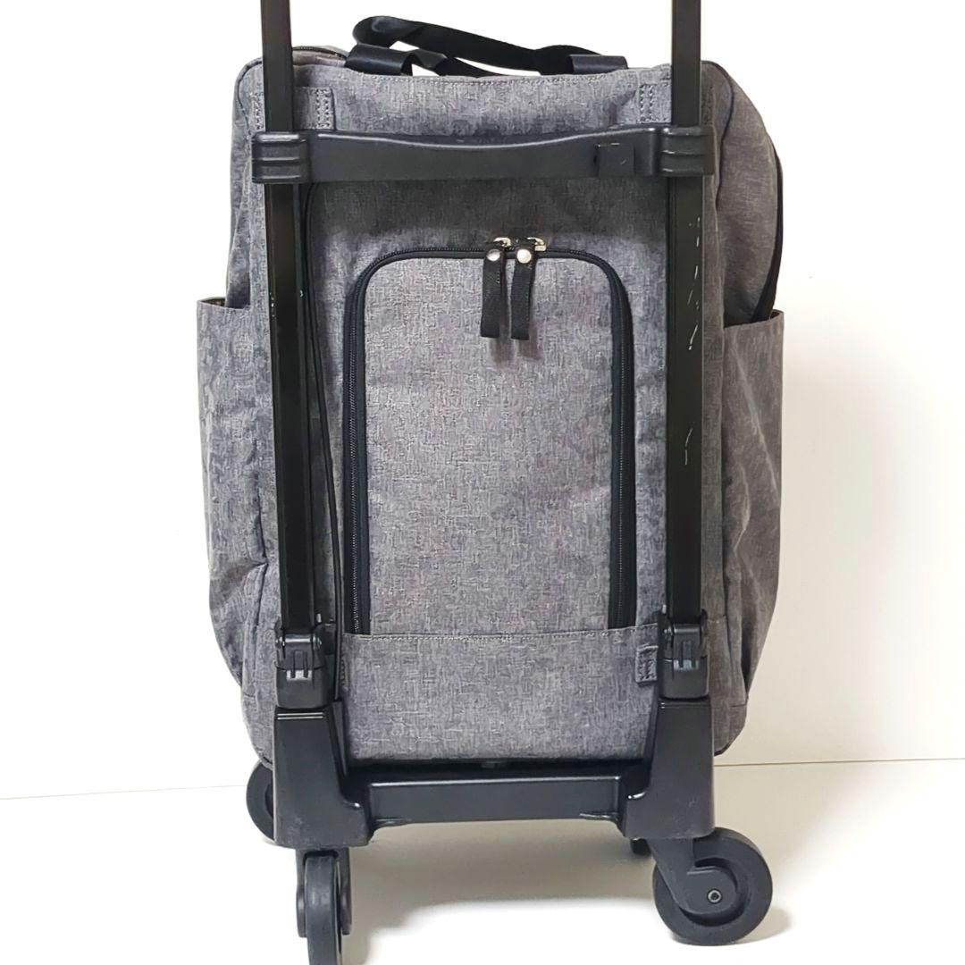 【良品】SWANYスワニー キャリーバッグ　キャリーカート　4輪グレー