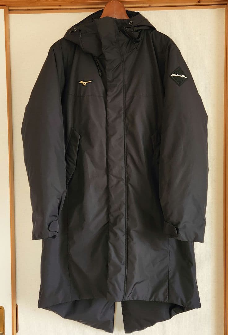 エ*シ様 ミズノプロ ダウンコート mizuno pro L 黒 ベンチコート