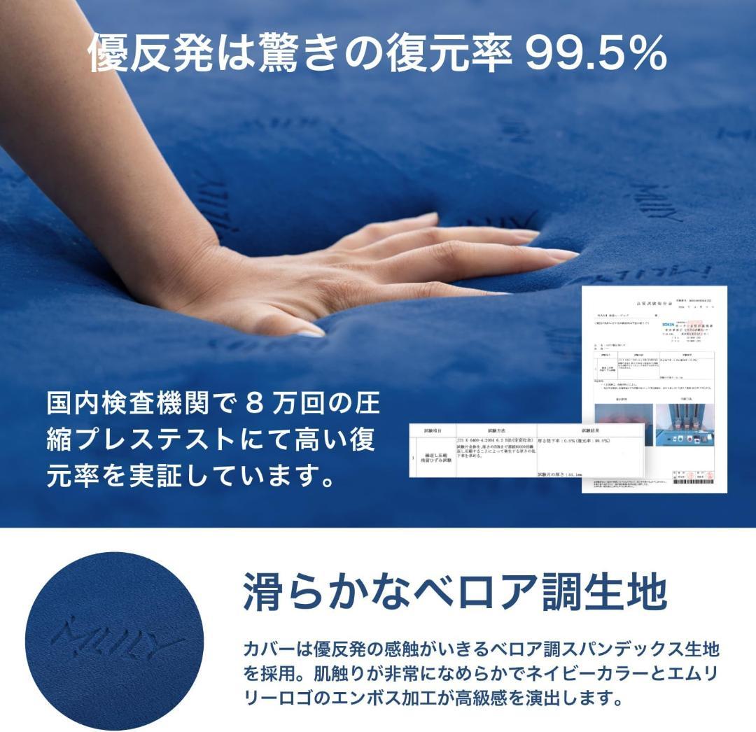 【値下げ・短期間使用】エムリリー 優反発 シングル トッパー 厚さ3cm