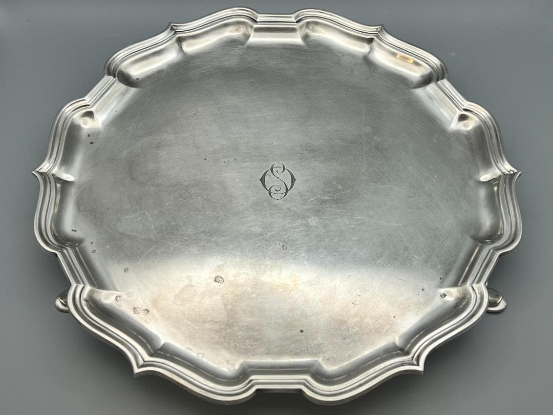 マッピン&ウェッブ／純銀 スターリングシルバー／トレイ　重612g