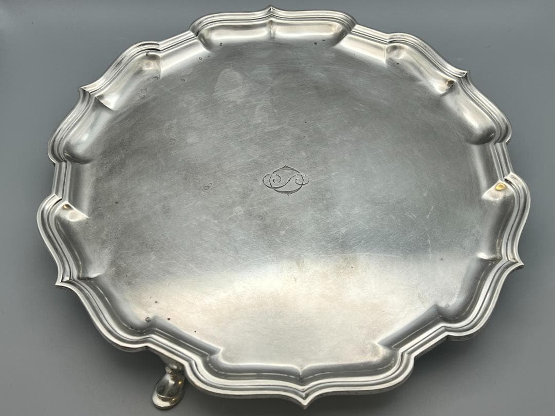 マッピン&ウェッブ／純銀 スターリングシルバー／トレイ　重612g
