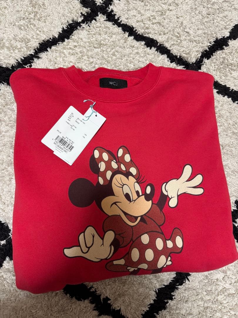 wcj ミニーマウス　スウェット　赤