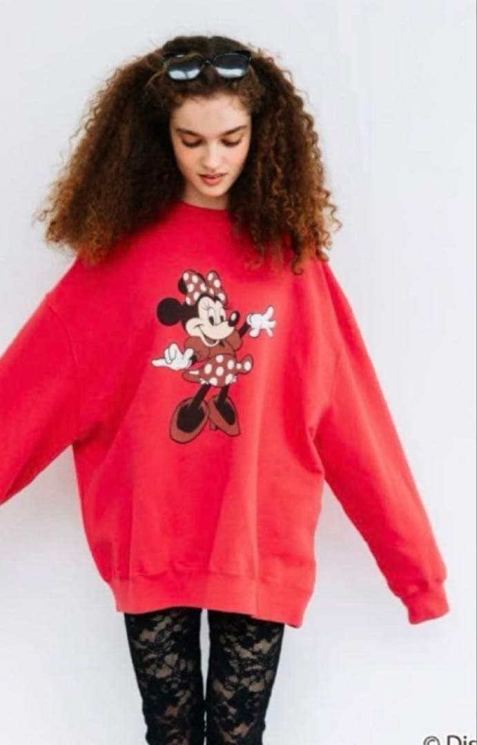wcj ミニーマウス　スウェット　赤