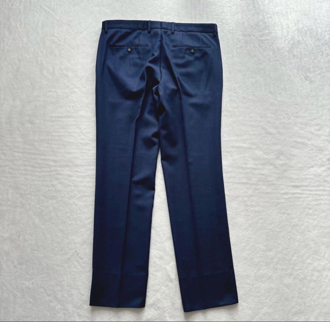 【美品】ヒューゴボス　スリーピーススーツ　ブルー系　ストレッチ性　メンズ　紳士服