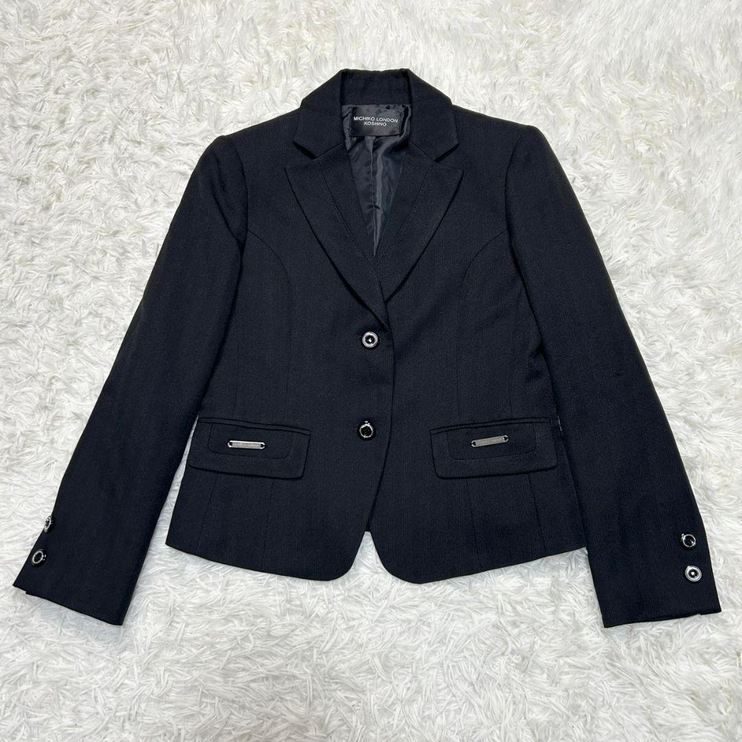 【美品】ミチコロンドン フォーマル スーツ キッズ 150 ブラック 卒服