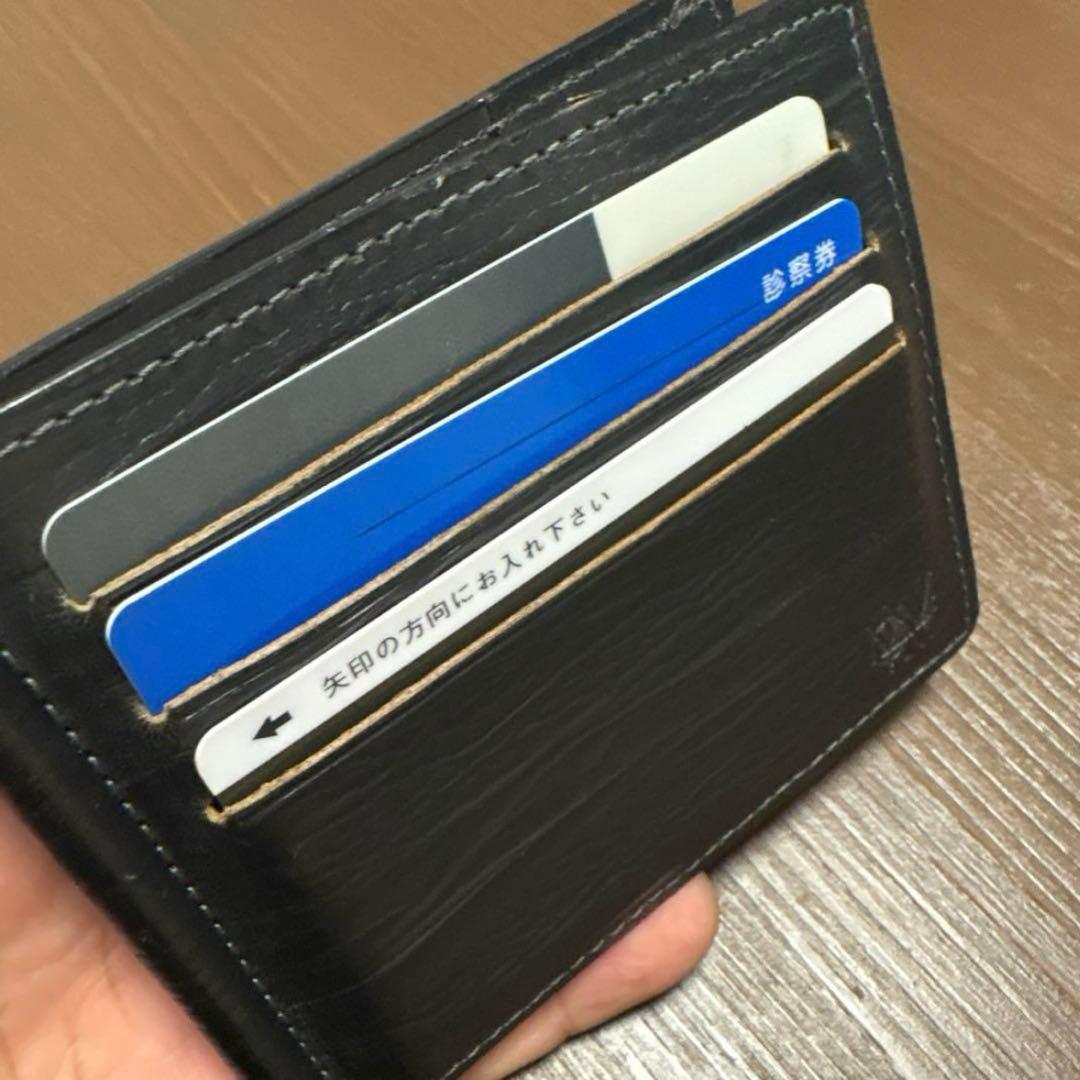 ココマイスター　ゴーストタウン・ボトムアッシュ　マネークリップ　二つ折り