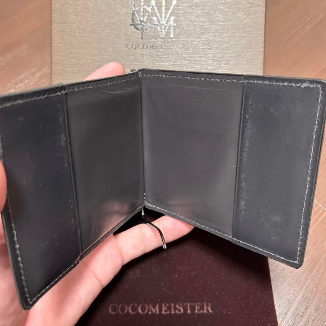 ココマイスター　ゴーストタウン・ボトムアッシュ　マネークリップ　二つ折り