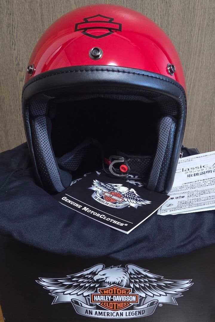 【新品】ハーレーダビッドソン 3/4ジェットヘルメット レッド