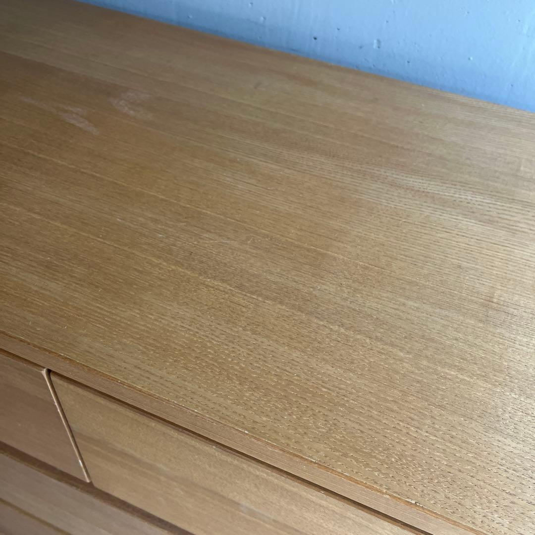 美品・廃盤希少★無印 木製チェスト・４段ワイド・タモ材 ナチュラル