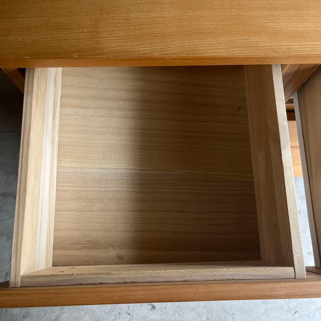 美品・廃盤希少★無印 木製チェスト・４段ワイド・タモ材 ナチュラル