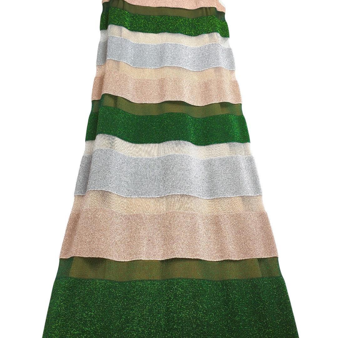 美品 ミッソーニ サマーニット マキシ丈 ワンピース ドレス ラメ ノースリーブ