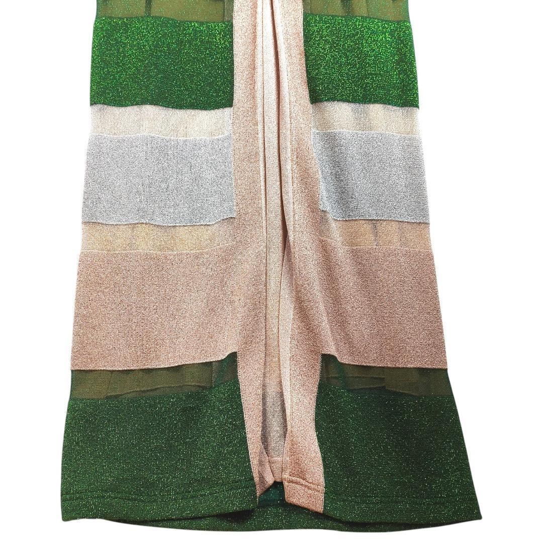 美品 ミッソーニ サマーニット マキシ丈 ワンピース ドレス ラメ ノースリーブ