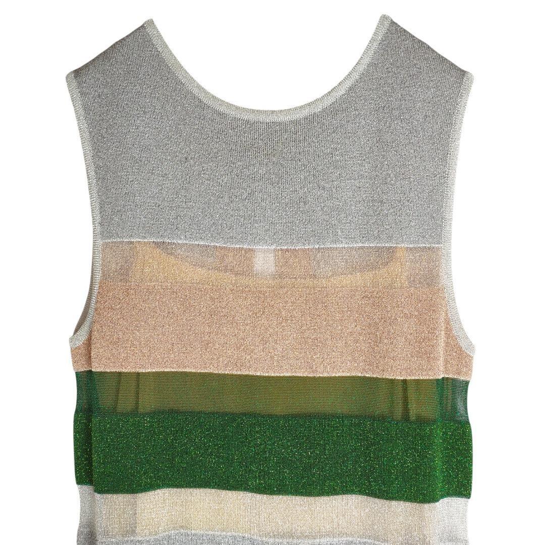 美品 ミッソーニ サマーニット マキシ丈 ワンピース ドレス ラメ ノースリーブ