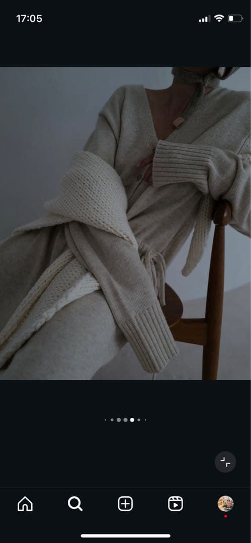 etre tokyo Vネックニットオールインワン