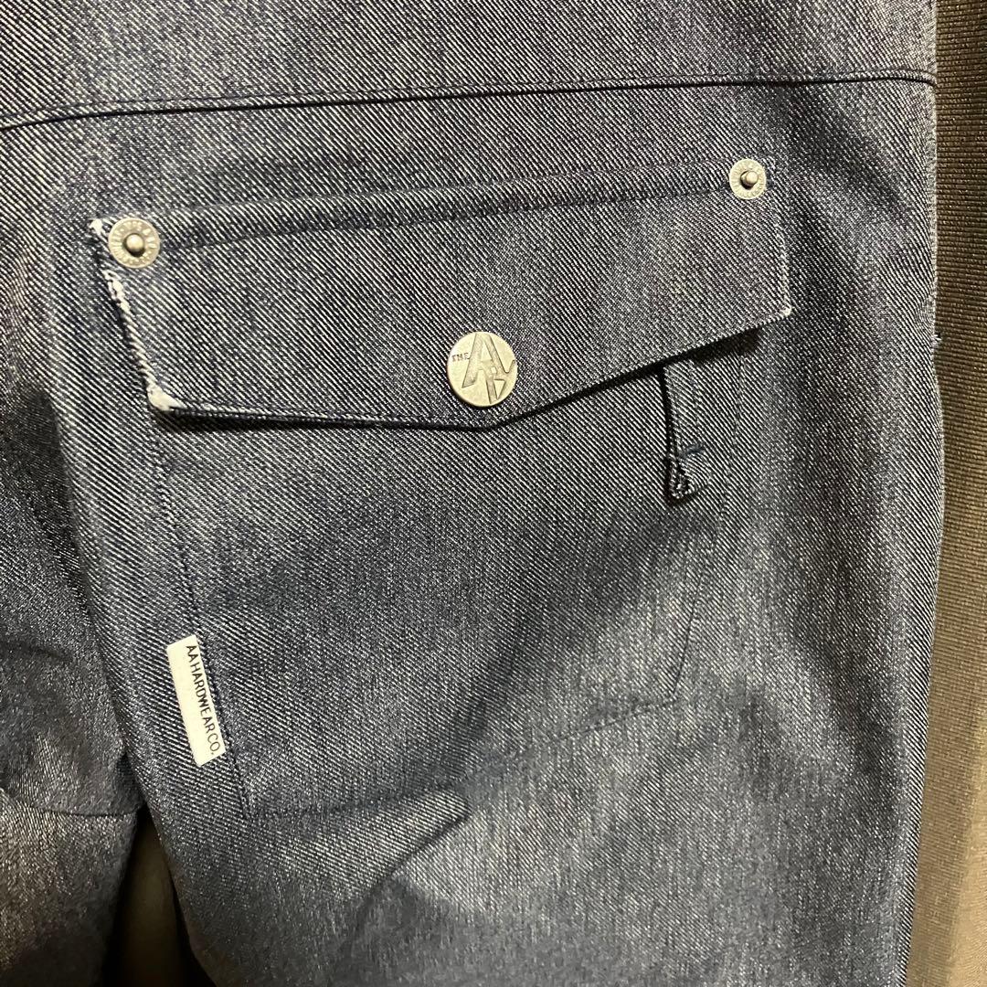 【1回着用】AA HARD WEARスノーボードウェア　デニムオーバーオールM