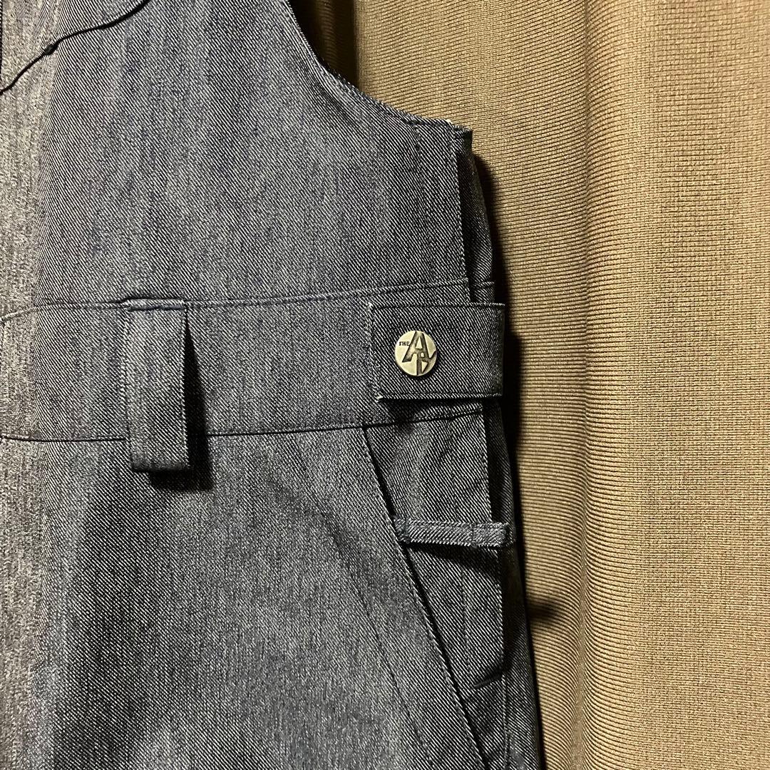 【1回着用】AA HARD WEARスノーボードウェア　デニムオーバーオールM