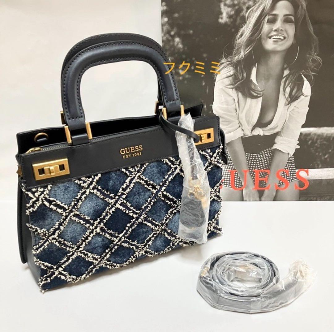 【未使用】ゲス GUESS デニム　ショルダーバッグ ハンドバッグ　2way
