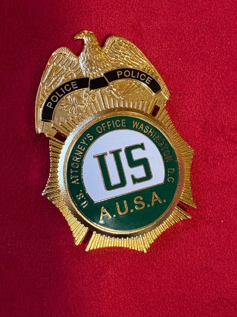 米国連邦検事局　U.S. Attorney’s Office バッジ（グリーン）
