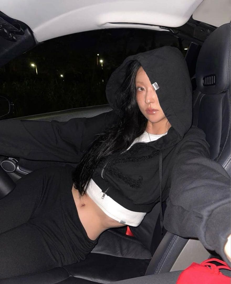 トップス 222 2twodul hoodie 002 (black)