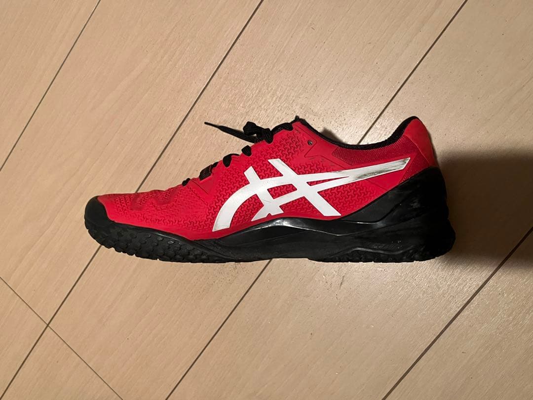 アシックス テニスシューズ レッド 26.5