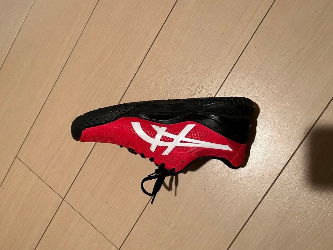 アシックス テニスシューズ レッド 26.5
