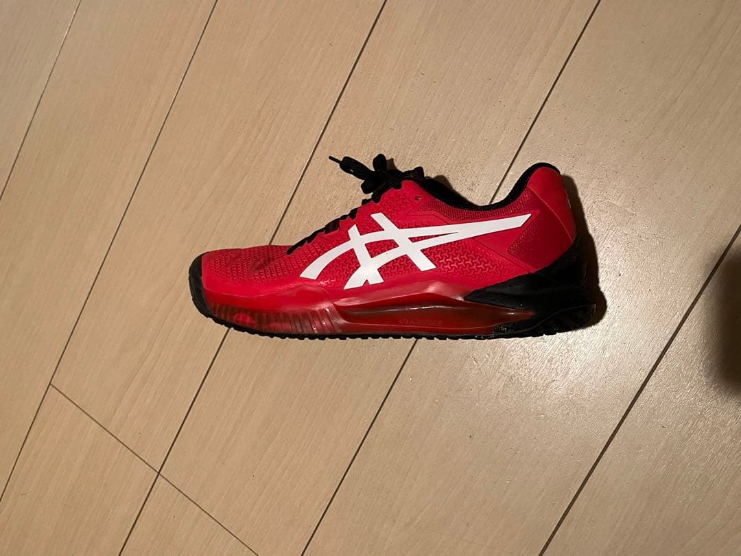 アシックス テニスシューズ レッド 26.5