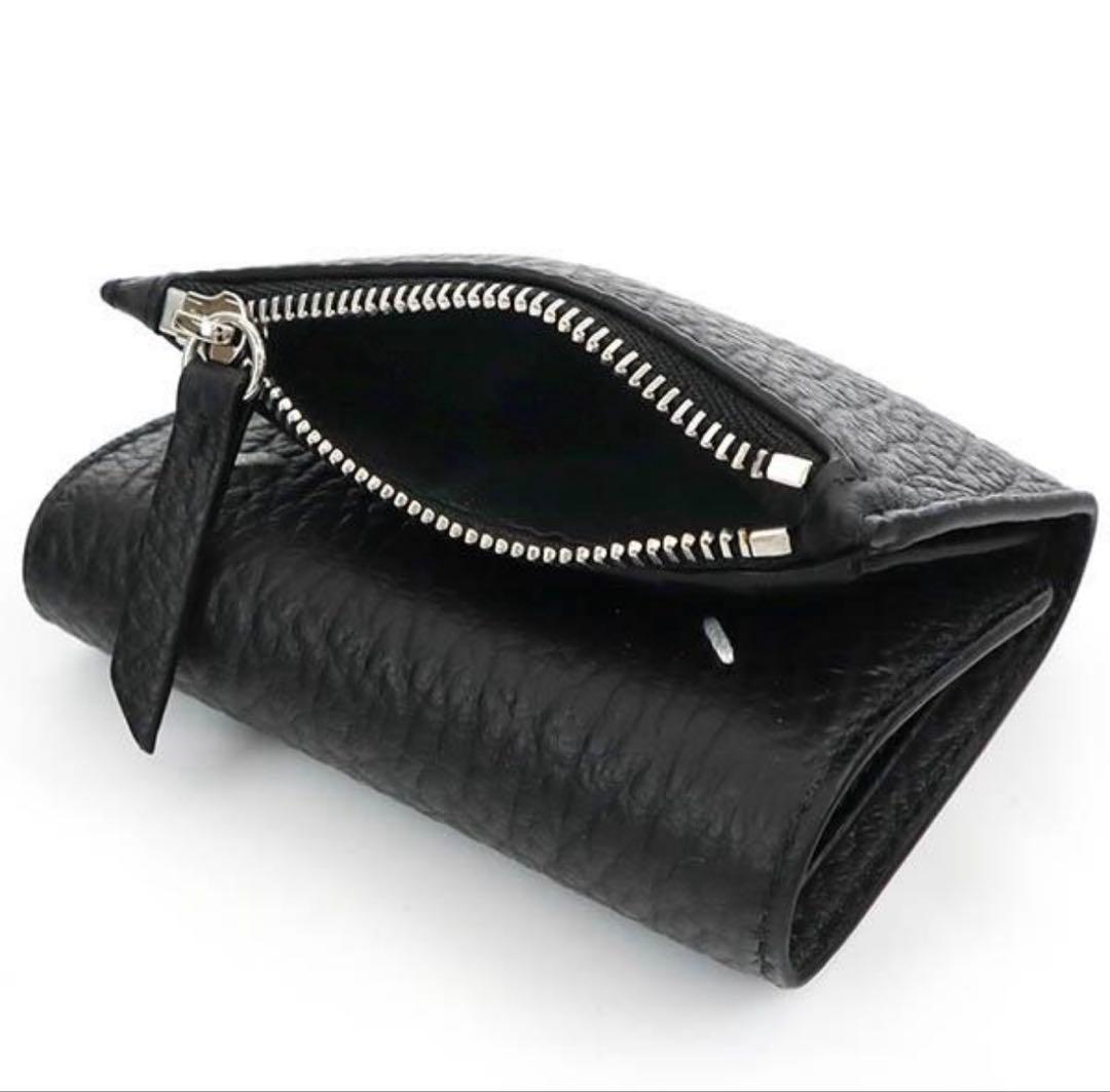 メゾンマルジェラ 三つ折り財布 レディース 黒 SA3UI0010 P4455