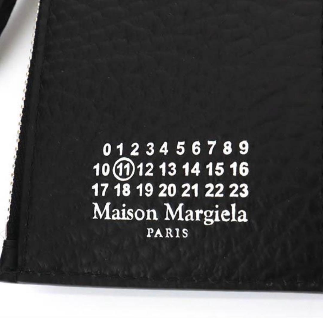 メゾンマルジェラ 三つ折り財布 レディース 黒 SA3UI0010 P4455