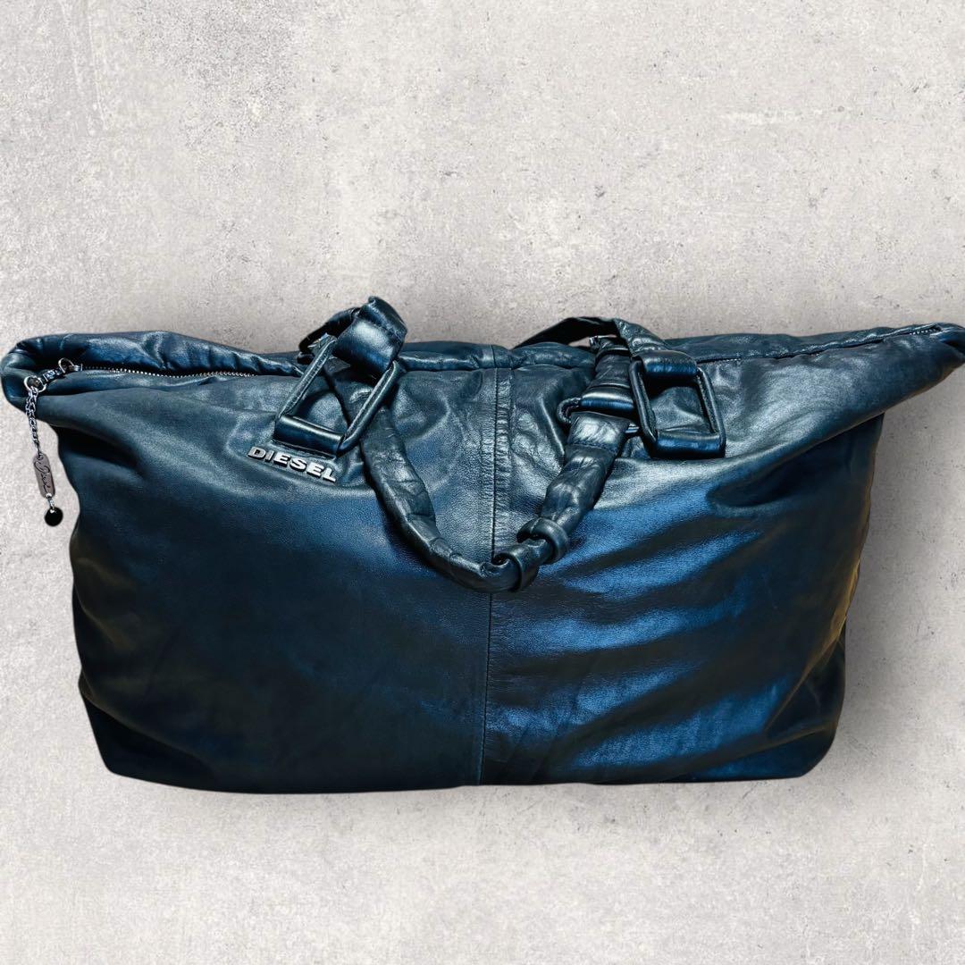 DIESEL ディーゼル ボストンバッグ レザー 黒