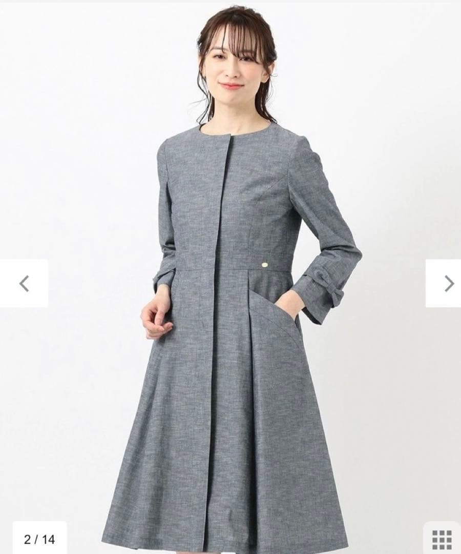 ミ*ゲ様 期間限定値下げ　美品　TOCCA　リバティコラボ　ノーカラーコート