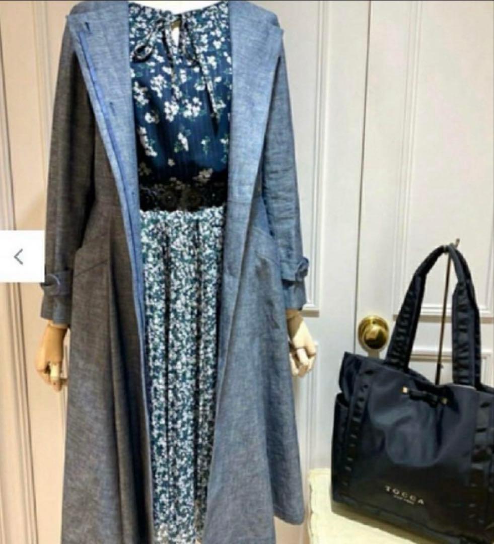 ミ*ゲ様 期間限定値下げ　美品　TOCCA　リバティコラボ　ノーカラーコート