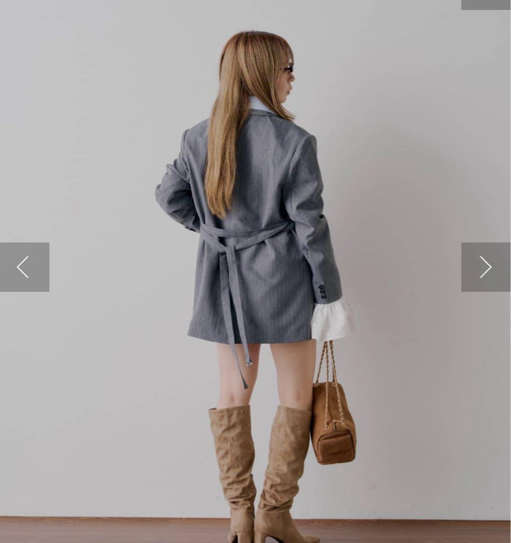 Chico【yuzuコラボ企画】取外し可 / 袖フリルオーバージャケット