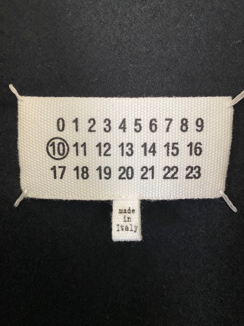 メゾンマルジェラ 16AW ノーカラージャケット 黒 サイズ48