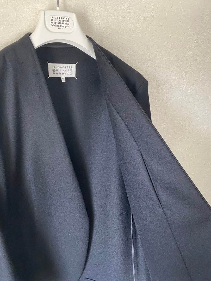 メゾンマルジェラ 16AW ノーカラージャケット 黒 サイズ48