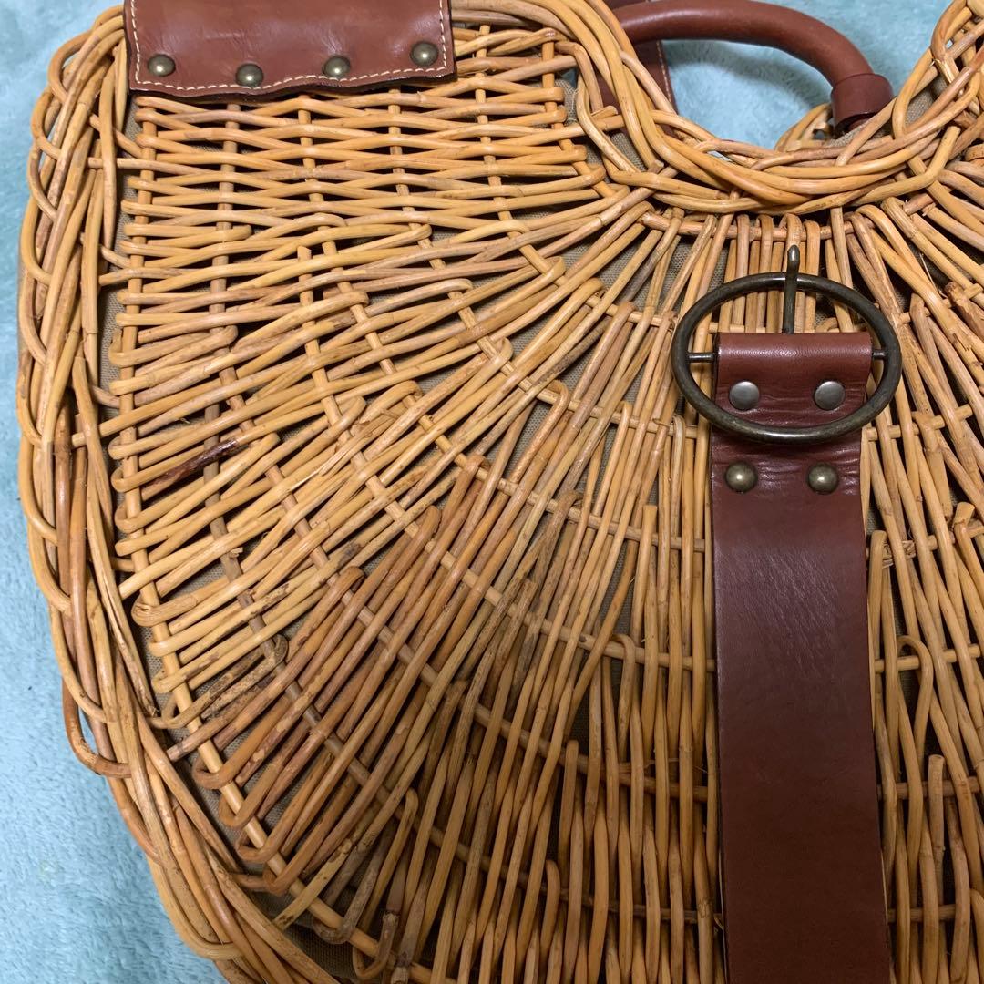 エバゴス ebagos 紅藤 カゴバッグ 扇トート 半円 バスケットバッグ