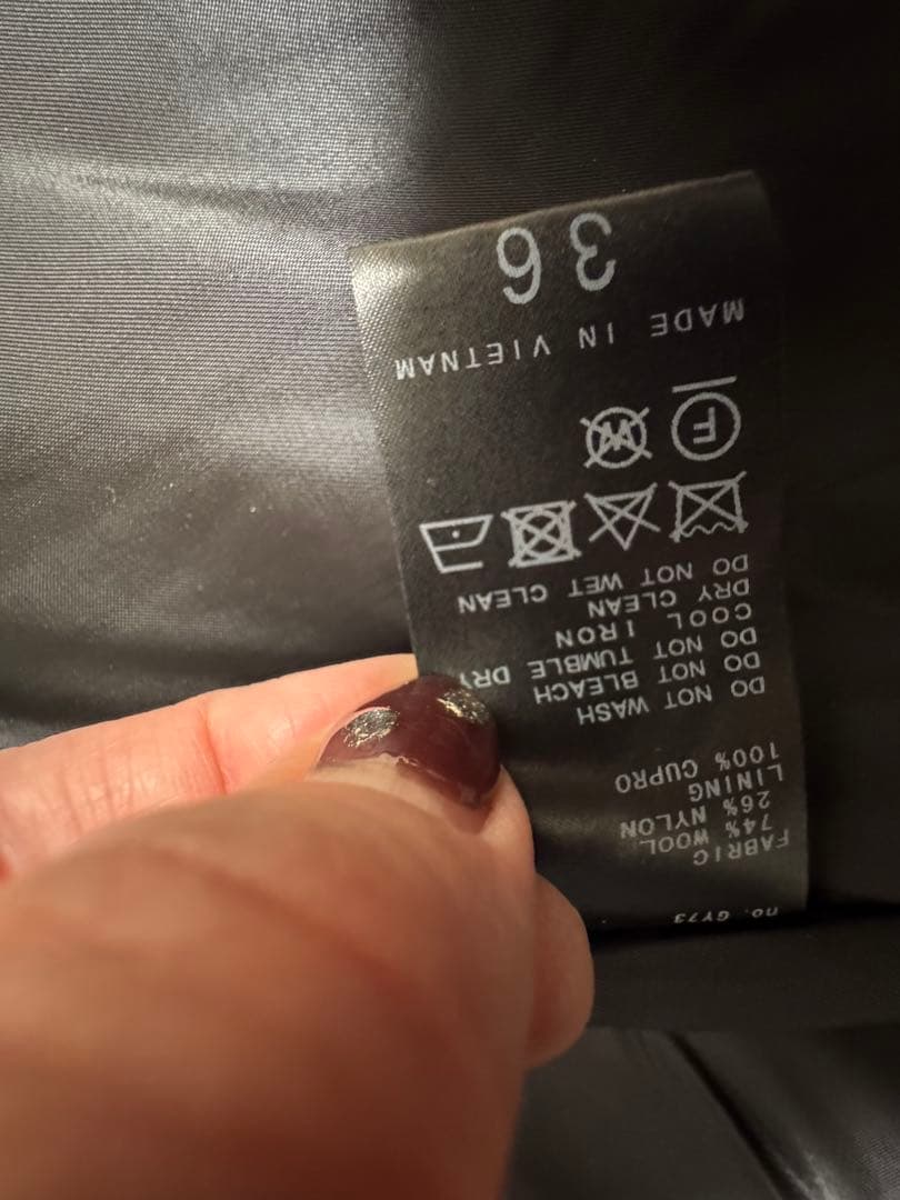 うさこ極美品✨IÉNA ブラック ダブルブレストコート 36