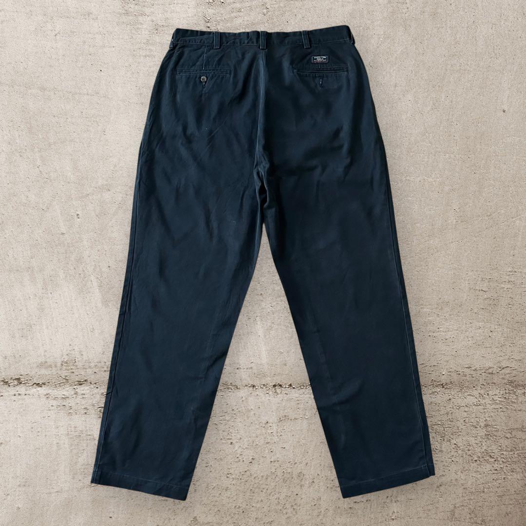 PoloRalphLaurenANDREWフェードブラックポロチノ墨黒W36古着