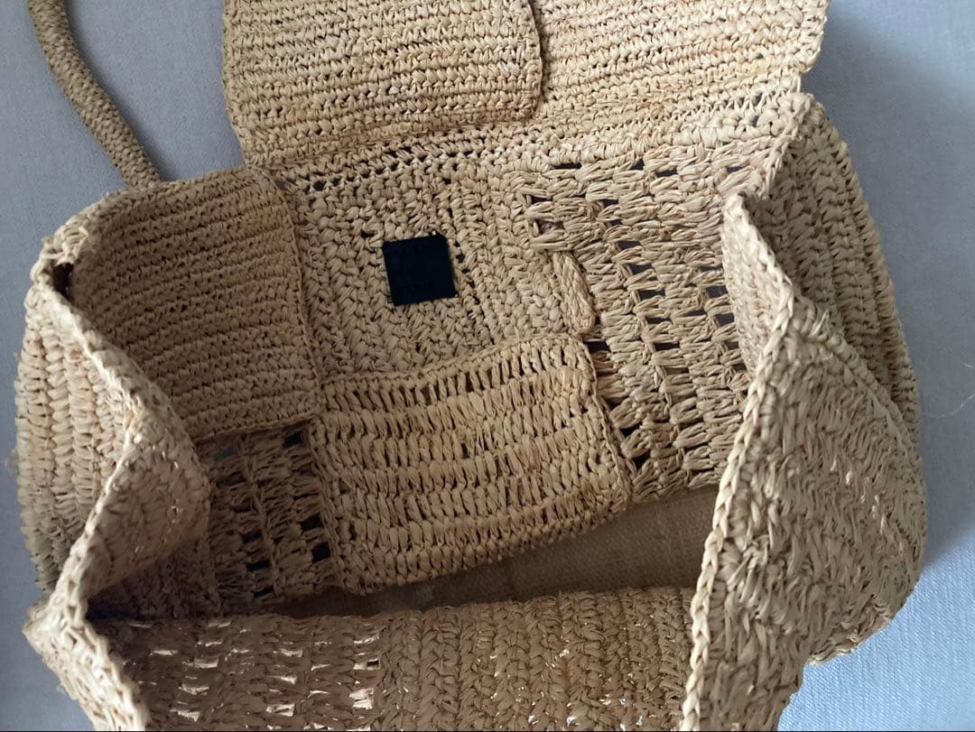 MAISON N.H PARIS ナチュラル Dahlia ラフィアバッグ