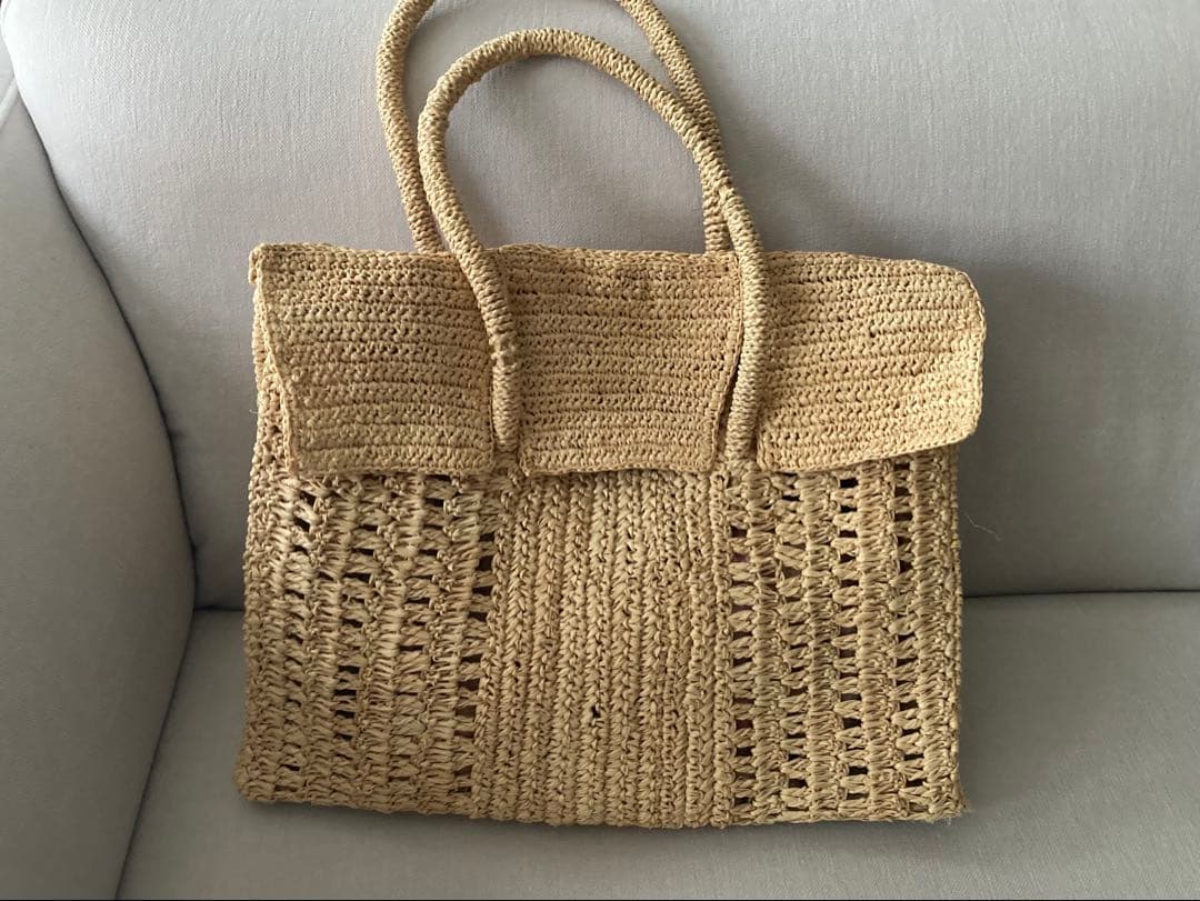 MAISON N.H PARIS ナチュラル Dahlia ラフィアバッグ