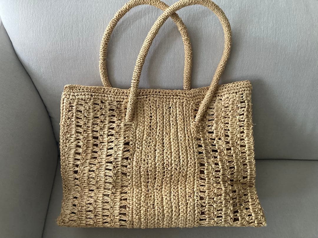 MAISON N.H PARIS ナチュラル Dahlia ラフィアバッグ