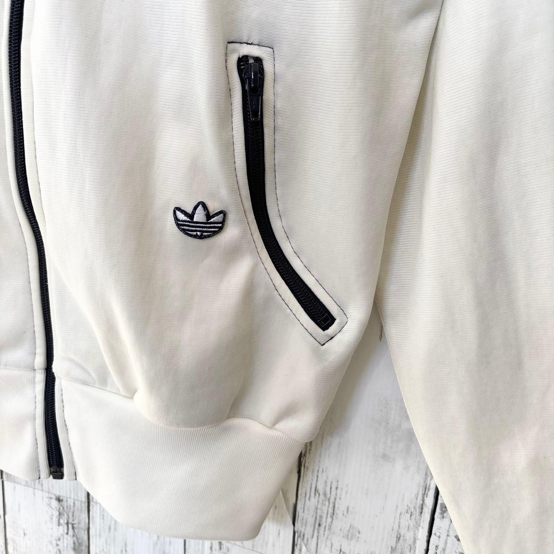 70's復刻　adidas アディダス　トラックジャケット　ホワイト　万国旗