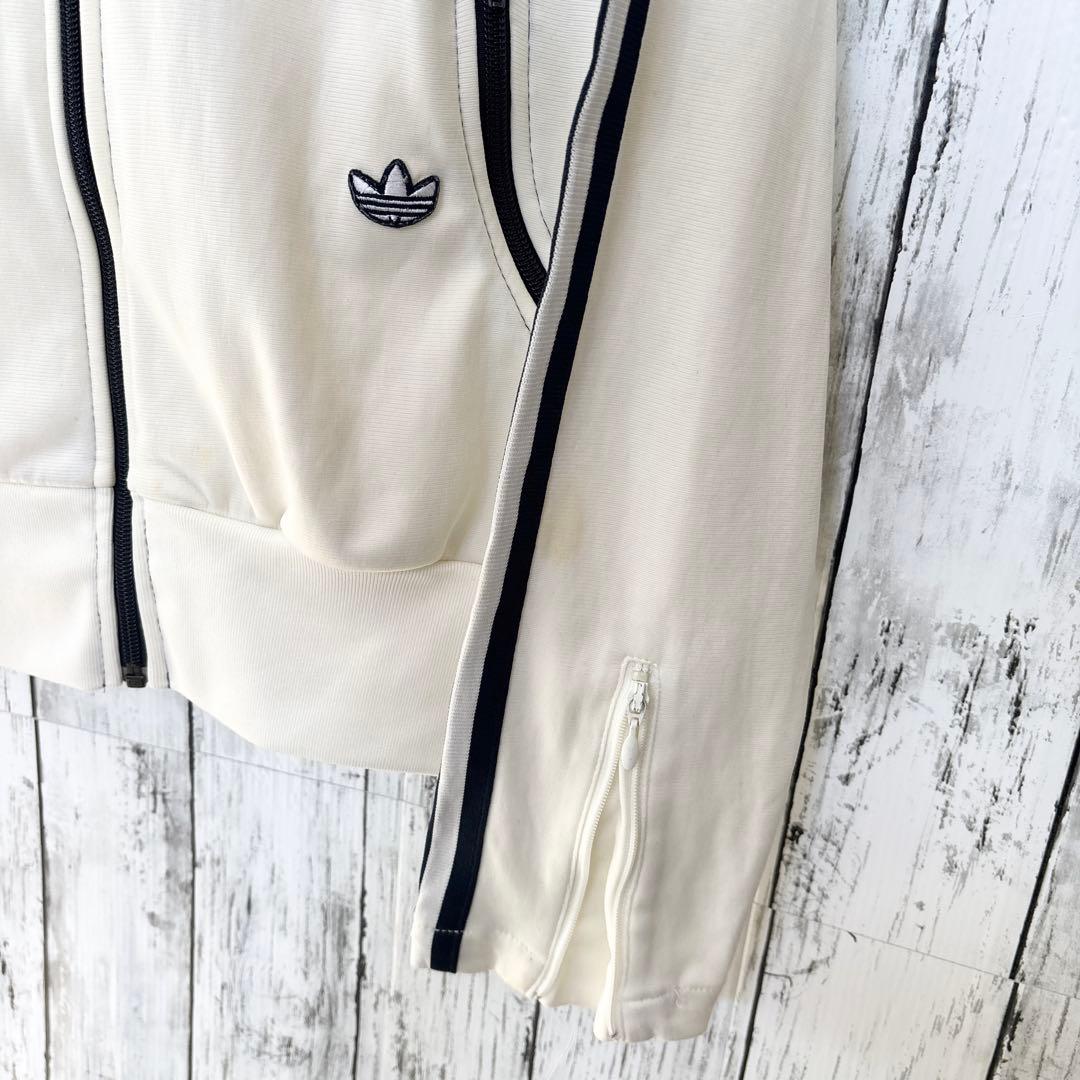 70's復刻　adidas アディダス　トラックジャケット　ホワイト　万国旗