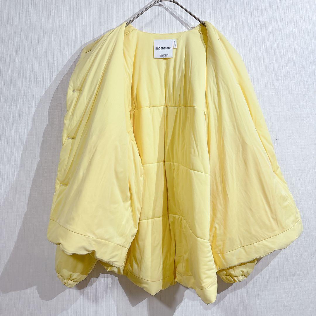 即完売品◇ナゴンスタンス　24SS フレアコート ライトダウン　中綿　ノーカラー