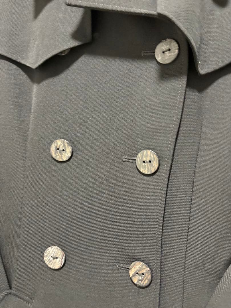 バレンシアガ 黒トレンチコート38