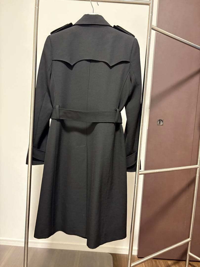 バレンシアガ 黒トレンチコート38