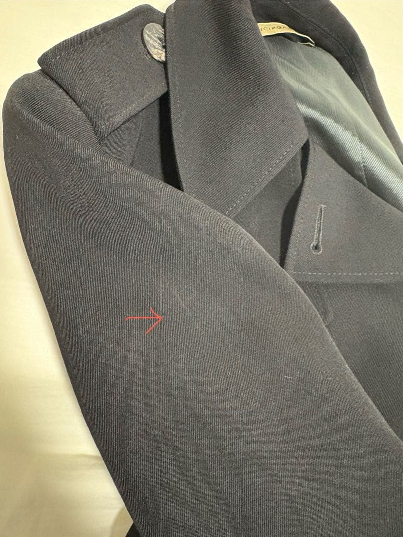 バレンシアガ 黒トレンチコート38