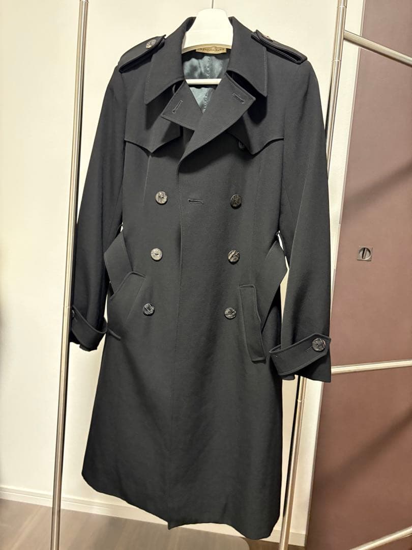 バレンシアガ 黒トレンチコート38